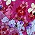 TECIDO VISCOSE ESTAMPADA (FLOR VERMELHA FUNDO ROSA) - Imagem 2