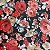 Gorgurinho | Flores Vermelhas e Rosa Fundo Preto - Imagem 3