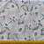 Percal 200 Fios Estampado | Bege Flores Brancas - Imagem 3