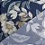 Gorgurão Acquablock Karsten Externo Ipermeavel | Floral, Branca Fundo Meia-Noite - Imagem 2