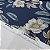 Gorgurão Acquablock Karsten Externo Ipermeavel | Floral, Branca Fundo Meia-Noite - Imagem 3