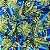 VISCOSE ESTAMPADA POPELINE  | FOLHAGEM AZUL COM VERDE 37 - Imagem 2