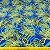 VISCOSE ESTAMPADA POPELINE  | FOLHAGEM AZUL COM VERDE 37 - Imagem 3