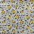 TRICOLINE FLORAL LÚCIA | 1,50 LARG X 0,50CM | 16 CINZA C/ AMARELO - Imagem 1