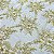 RENDA CORD METALIZADA EWA | 100% POLIÉS BARRADA - 1,30m |  BRANCO C/ DOURADO - Imagem 3