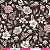 TECIDO BELIZE ESTAMPADO C/ PROTECAO | FLORES MARROM 6217 "B" - Imagem 2