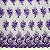 TULE BORADADO RENDA CORD METALIC 2 | 1,30m | MAGETA PURPLE - Imagem 4