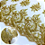 TULE BORADADO RENDA CORD METALIC 2 | 1,30m | DOURADO - Imagem 1