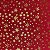 TECIDO OXFORD NATAL FLOCOS | 0,50cm X 1,50m | VERMELHO / DOURADO - Imagem 3