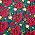 TECIDO TRICOLINE DIGITAL NATAL | 1,50m X 0,50cm | FLORES NATALINAS - Imagem 1