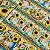 TRICOLINE DIGITAL ESTAMPADA BARRADA | 1,50m X 0,55cm - 100% ALGODÃO | GIRASSOL E MILHO - Imagem 1