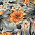 TECIDO GORGURINHO MISTO | 2,20m | FLORAL LARANJA 02116002A - Imagem 2