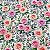 TRICOLINE BAHAMAS ESTAMPADO PREMIUM | 0,50cm X 1,50m - 100% Algodão | Jardim de Rosas Des: 9050 V290 - Imagem 2