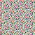 TRICOLINE BAHAMAS ESTAMPADO PREMIUM | 0,50cm X 1,50m - 100% Algodão | Jardim de Rosas Des: 9050 V290 - Imagem 1
