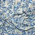 TECIDO CREPE MOUSSELINE | 1,50m - 100% Poliéster | Floral Azul - Imagem 1