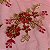 TULE BORADADO RENDA CORD FIO METALICO | 1,30m | Vermelho / Dourado - Imagem 5