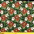 Tricoline Estampada Natalino | 0,50cm X 1,50m | Flores Natalinas Verde - Imagem 3
