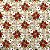 Tricoline Estampada Natalino | 0,50cm X 1,50m | Flores Natalinas Bege - Imagem 1
