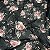 TULE COM ELASTANO ROMANCE DIGITAL | 1,60m | Rosas black 04 - Imagem 1