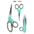 Kit com 3 Tesouras Profissionais de Aço Circulo para Corte e Costura, Artesanato, Patchwork - Verde Água 10 - Imagem 5
