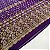 Tecido Crepe Bordado Indiano Brilho Paête | 1,47m - 100% Poliéster | Cor Roxo 187 - Imagem 3