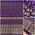 Tecido Crepe Bordado Indiano Brilho Paête | 1,47m - 100% Poliéster | Cor Roxo 187 - Imagem 2