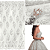 Tule Glitter Floral 3D Bordado - 100% Poliamida 1,40m 250g/m² - Branco - Imagem 3
