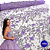 Tule Glitter Floral 3D Bordado - 100% Poliéster  1,30m 250g/m² - Roxo Lilas RX-5 - Imagem 1