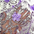 Tule Glitter Floral 3D Bordado - 100% Poliéster  1,30m 250g/m² - Roxo Lilas RX-5 - Imagem 4