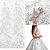 Tule Glitter Floral 3D Bordado - 100% Poliéster  1,30m 250g/m² - Branco BR-1 D#12 - Imagem 2