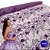 Tule Glitter Floral 3D Bordado - 100% Poliéster  1,30m 250g/m² - Roxo RX-3 - Imagem 1