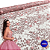 Tule Glitter Floral 3D Bordado - 100% Poliéster  1,30m 250g/m² - Rosa Bebê R0-9 D#12 - Imagem 1
