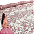 Tule Glitter Floral 3D Bordado - 100% Poliéster  1,30m 250g/m² - Rosa Bebê R0-9 D#12 - Imagem 2