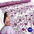 Tule Glitter Floral 3D Bordado - 100% Poliéster  1,30m 250g/m² - Rosa RO-3 D#12 - Imagem 1
