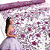 Tule Glitter Floral 3D Bordado - 100% Poliéster  1,30m 250g/m² - Rosa RO-3 D#12 - Imagem 3
