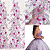 Tule Glitter Floral 3D Bordado - 100% Poliéster  1,30m 250g/m² - Rosa RO-3 D#12 - Imagem 2