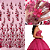 Tule Glitter Floral 3D Bordado LULU - 100% Poliéster  1,30m 250g/m² - Rosa Pink Ro-3 - Imagem 6