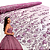 Tule Glitter Floral 3D Bordado LULU - 100% Poliéster  1,30m 250g/m² - Rosa Doce Ro-6 - Imagem 2