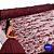 Tule Glitter Floral 3D Bordado LULU - 100% Poliéster  1,30m 250g/m² - Marsala VM-2 - Imagem 1