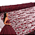 Tule Glitter Floral 3D Bordado LULU - 100% Poliéster  1,30m 250g/m² - Marsala VM-2 - Imagem 2