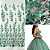 Tule Glitter Floral 3D Bordado LULU - 100% Poliéster  1,30m 250g/m² - Verde Esmeralda VD-15 - Imagem 6