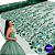 Tule Glitter Floral 3D Bordado LULU - 100% Poliéster  1,30m 250g/m² - Verde Esmeralda VD-15 - Imagem 1