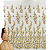 Tule Glitter Floral 3D Bordado LULU - 100% Poliéster  1,30m 250g/m² - Dourado AM-3 - Imagem 3