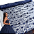 Tule Glitter Floral 3D Bordado LULU - 100% Poliéster  1,30m 250g/m² - Azul Marinho AZ-19 - Imagem 1
