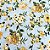 Tecido Oxford Estampado | 1m X 1,47 | Floral Amarelo Fundo Azul HO3917-2 - Imagem 3