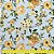 Tecido Oxford Estampado | 1m X 1,47 | Floral Amarelo Fundo Azul HO3917-2 - Imagem 4
