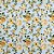 Tecido Oxford Estampado | 1m X 1,47 | Floral Amarelo Fundo Azul HO3917-2 - Imagem 2
