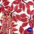 Tecido Viscose Estampada Digital - 1m X 1,50m - Folhas Vermelhas I7013A-UN - Imagem 1