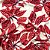 Tecido Viscose Estampada Digital - 1m X 1,50m - Folhas Vermelhas I7013A-UN - Imagem 2