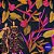 Tecido Viscose Estampada Digital - 1m X 1,50m - Tropical Fundo Preto I7141A-UN - Imagem 1